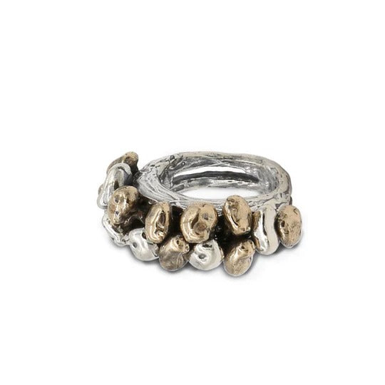 Anello Sassi argento 925 e bronzo - AR141 Mandile