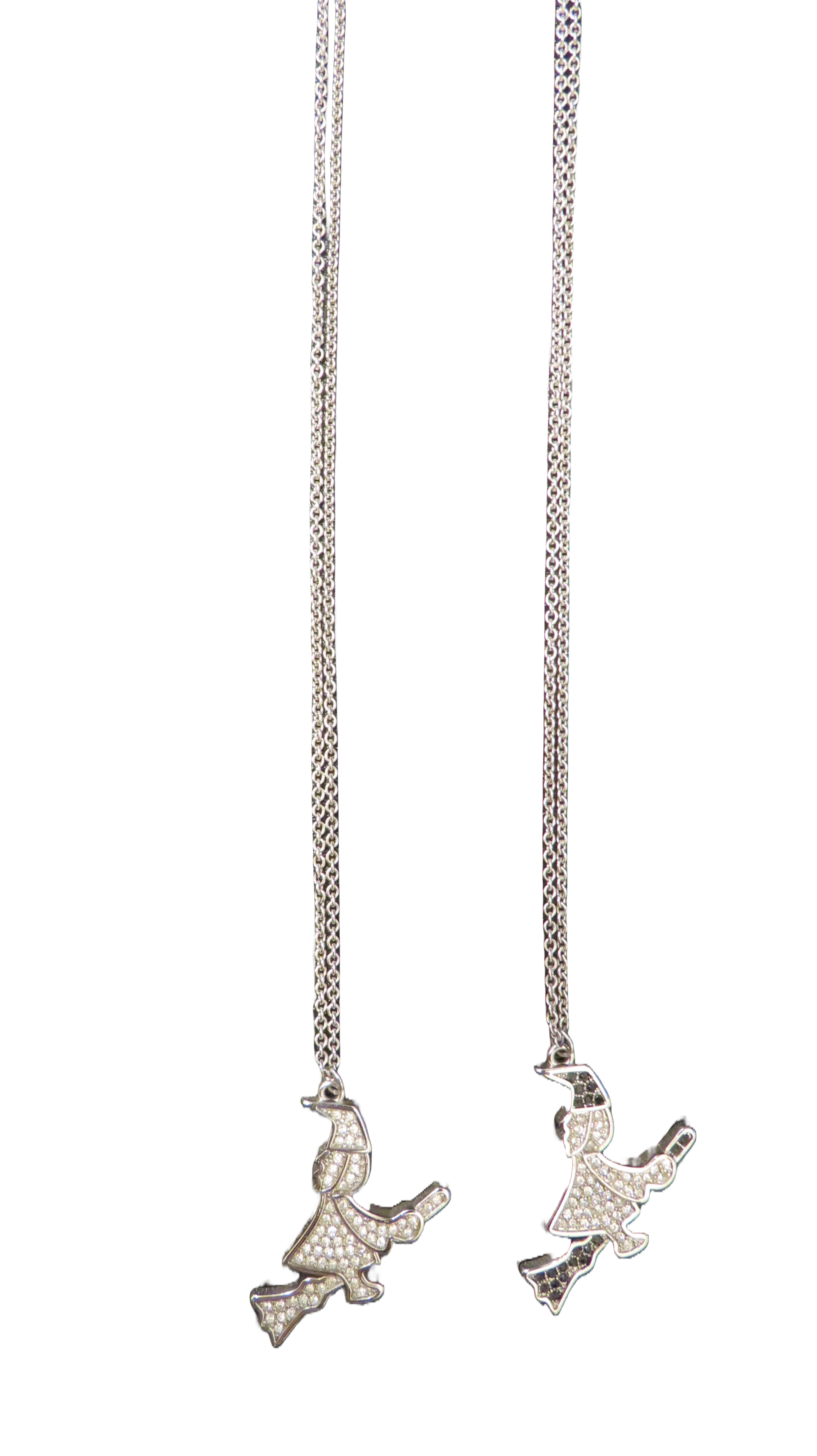 Collana in argento con ciondolo strega grande