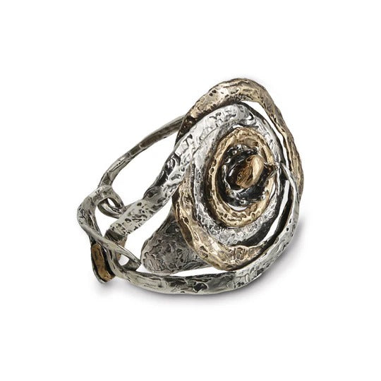 Bracciale rigido Sasso nello stagno argento 925 e bronzo - BA152 Mandile
