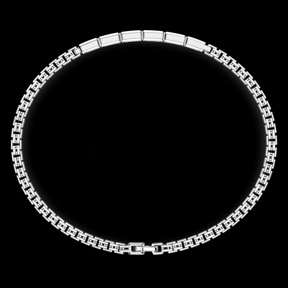 Bracciale argento 925 con zaffiri bianchi
