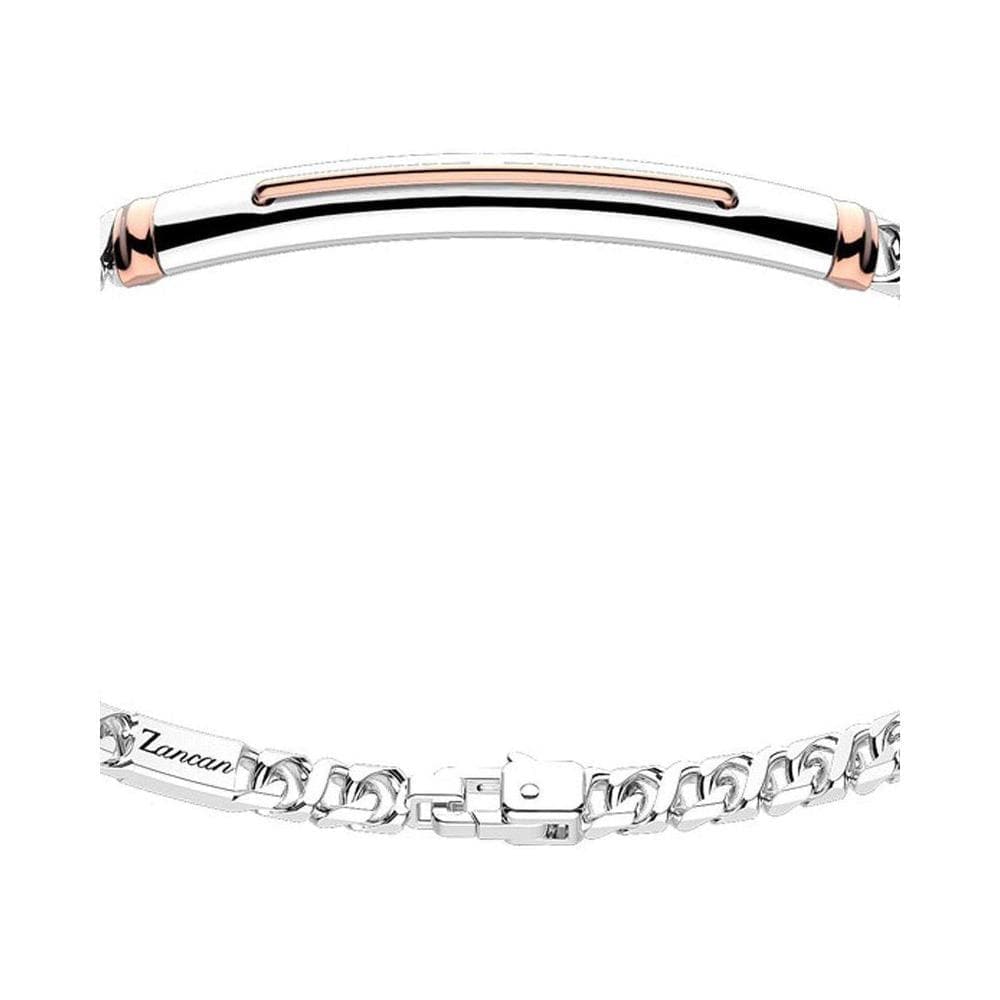Bracciale argento 925 groumette con targa Zancan