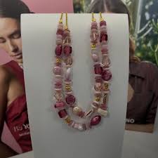 COLLANA GIROCOLLO DOPPIO EVOQUE ROSA