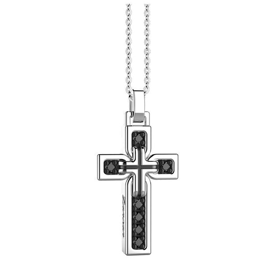 Collana con spinelli e croce Zancan