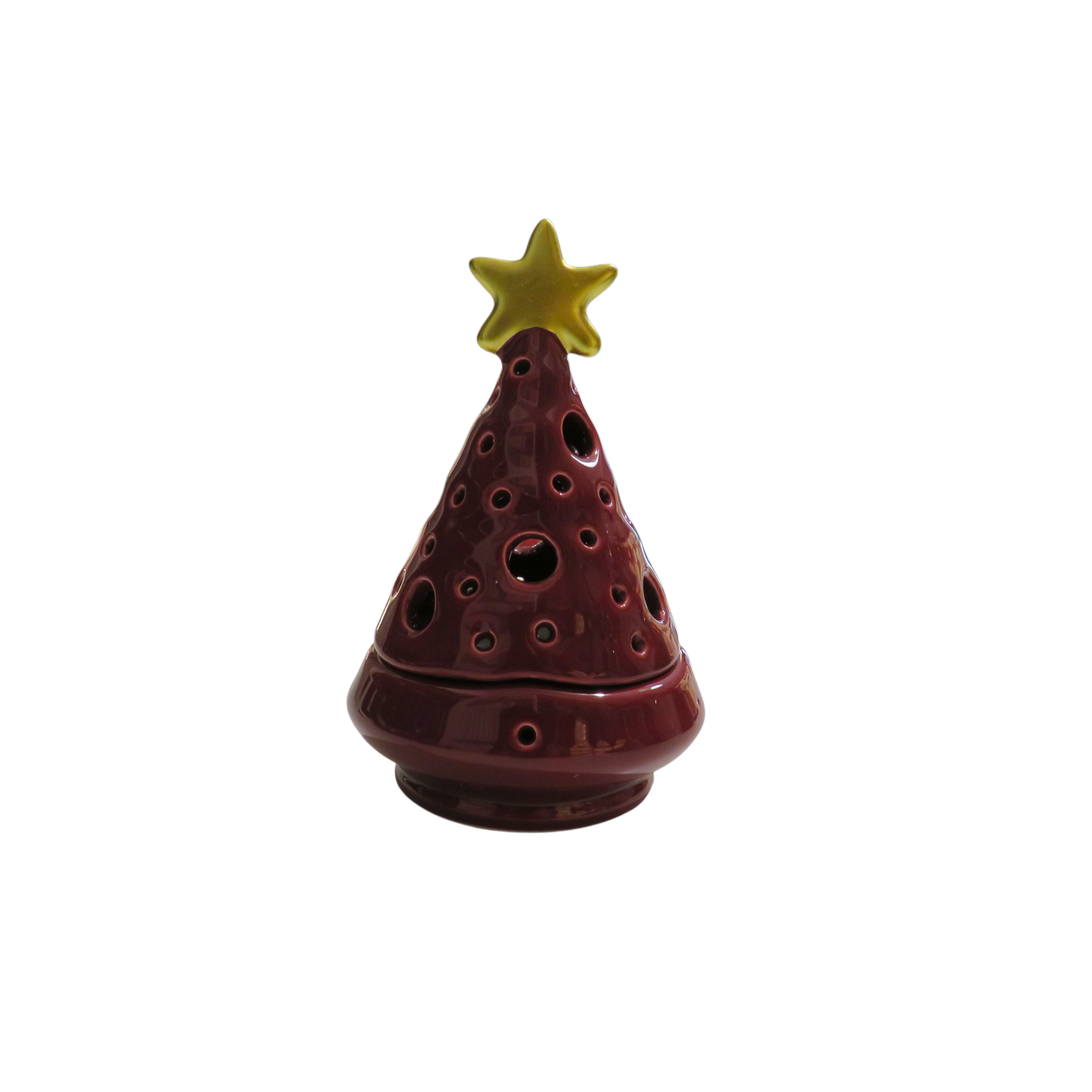Poishome  Emozioni di Ceramica - Albero di Natale con stella dorata