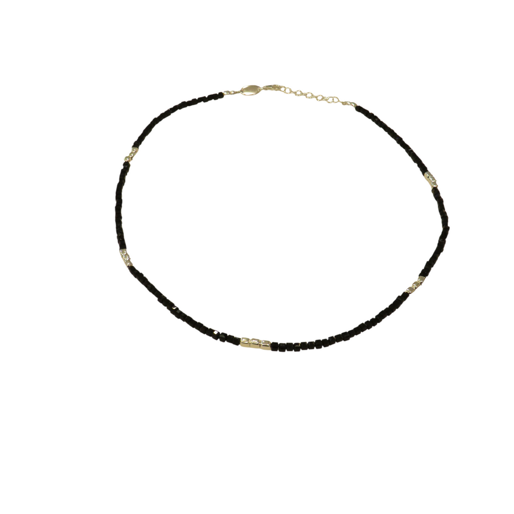 Dodo Mariani collana con sanpietrini argento 925 e neri