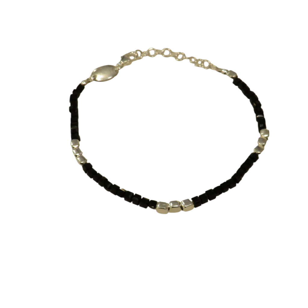 Dodo Mariani bracciale con sanpietrini argento 925 e neri