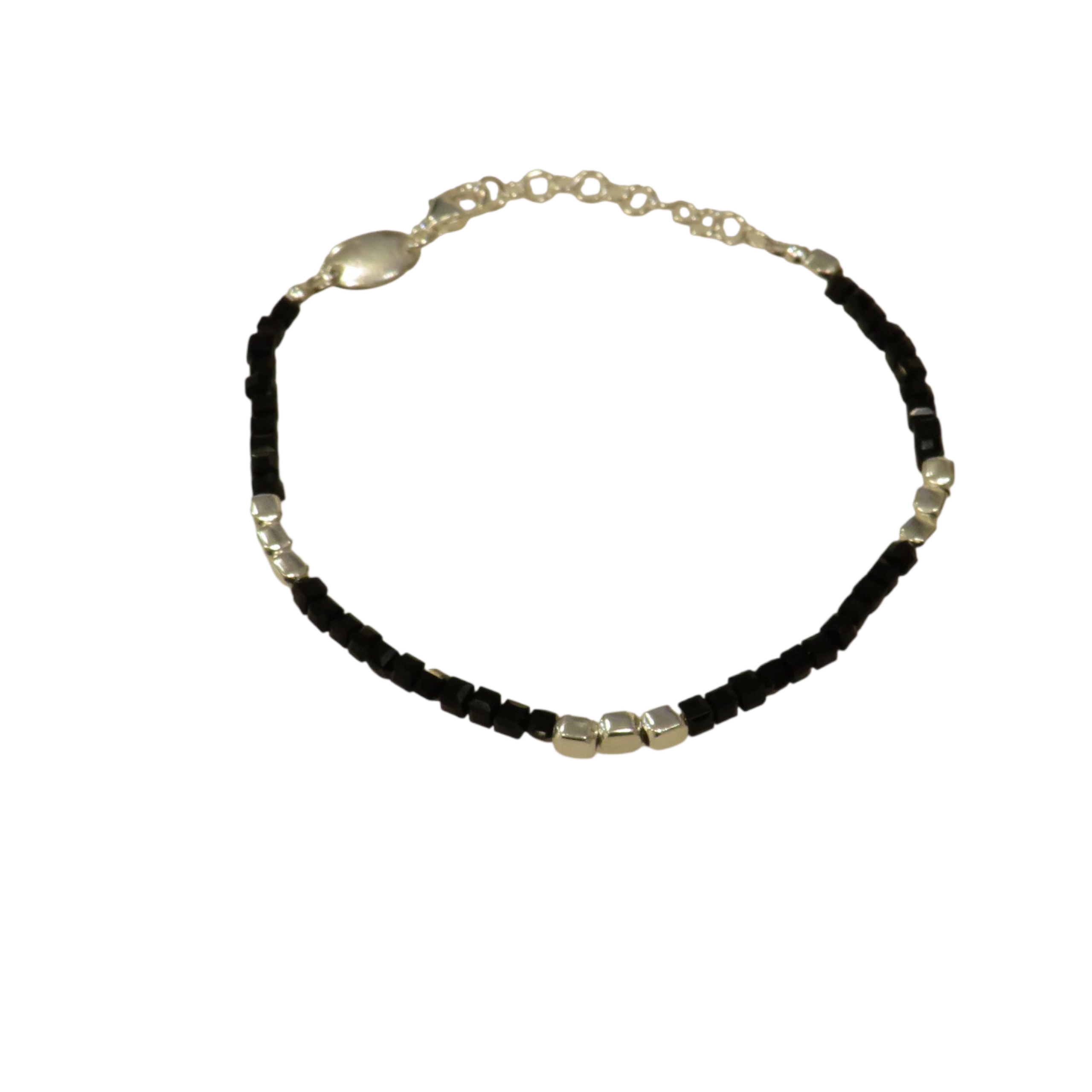 Dodo Mariani bracciale con sanpietrini argento 925 e neri