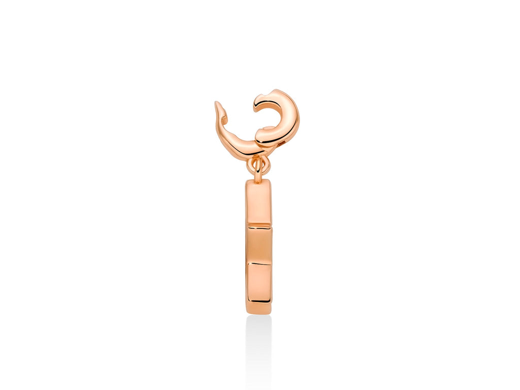 Charm pendente con topazi e argento rosa bambina - Miluna