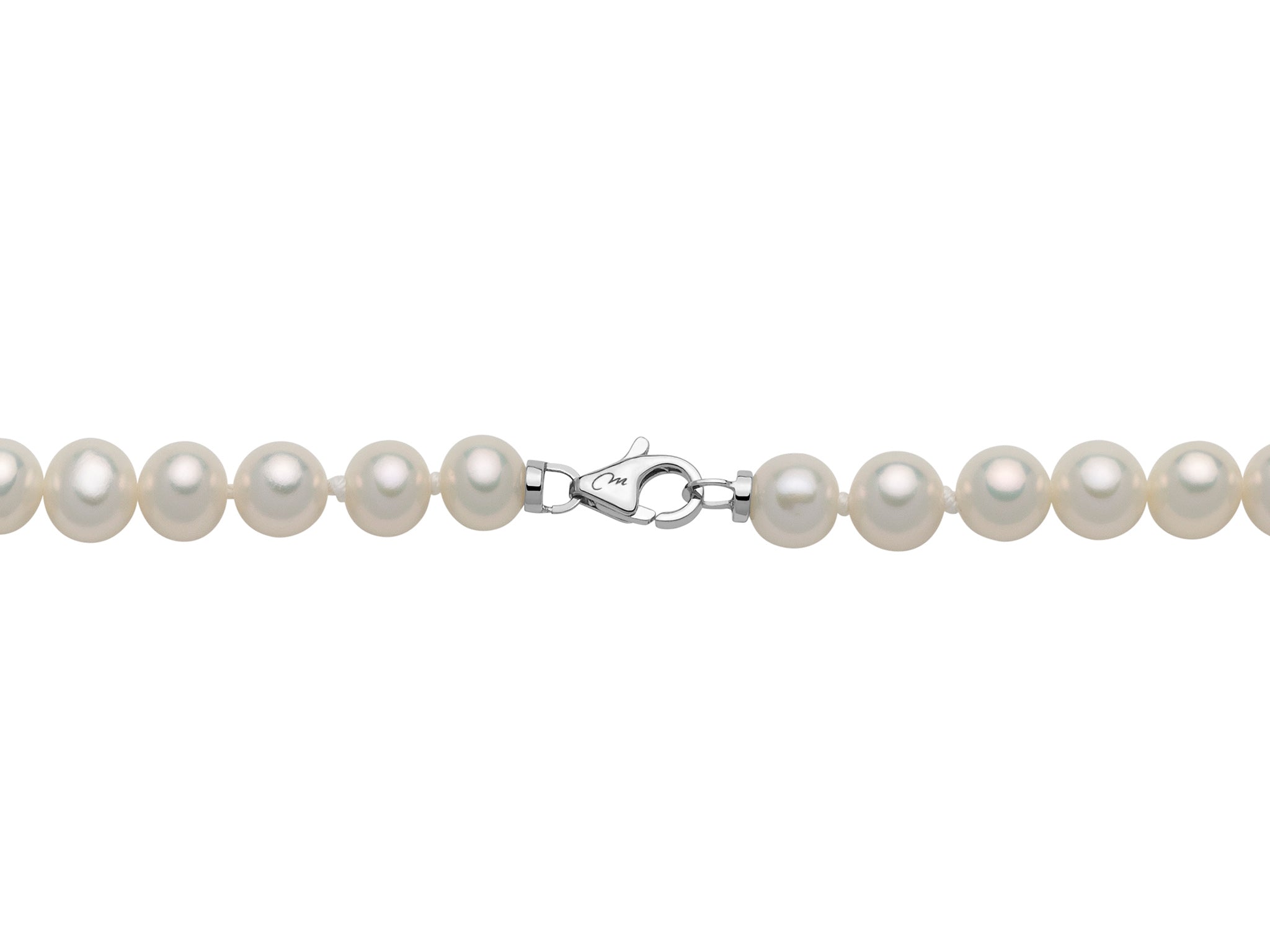Filo di perle Oriente 40 cm con chiusura in oro bianco - Miluna