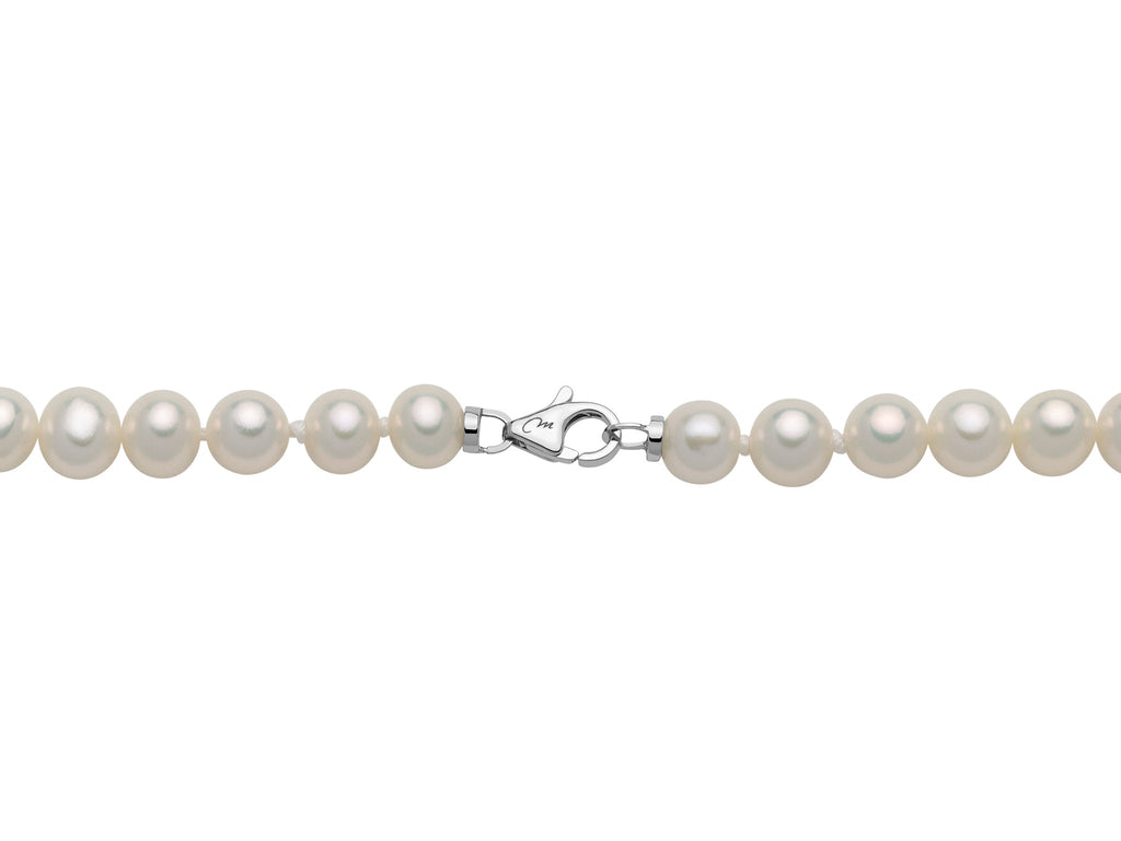 Filo di perle Oriente 40 cm con chiusura in oro bianco - Miluna