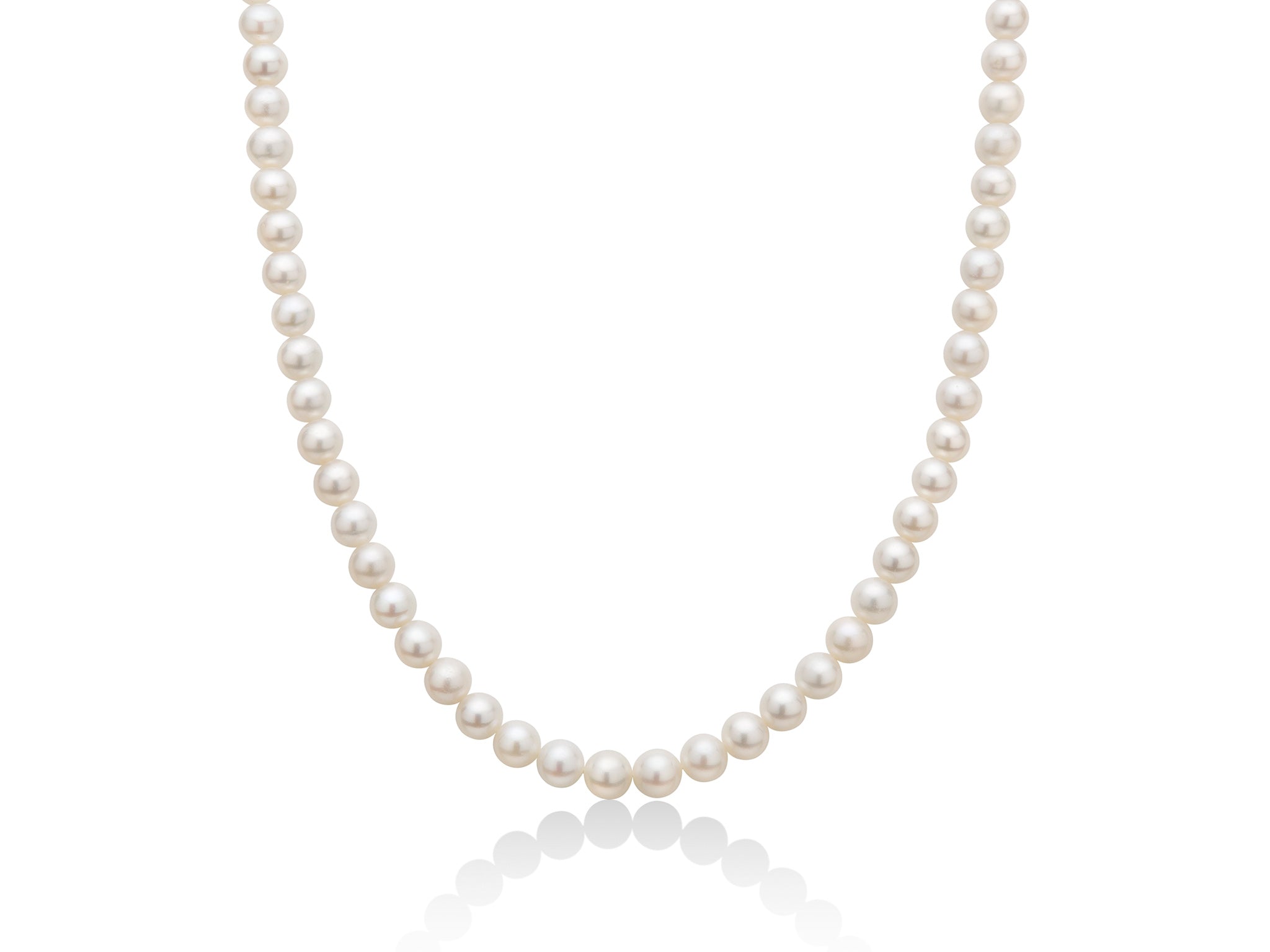 Filo di perle Oriente 40 cm con chiusura in oro bianco - Miluna