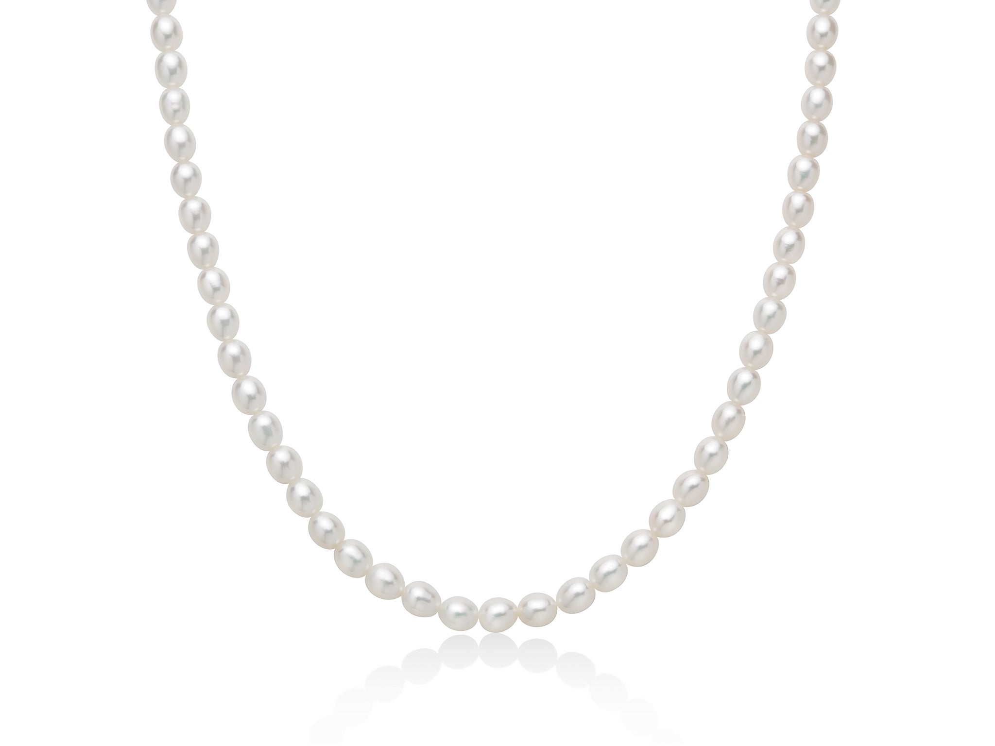 Filo Pepite di perle 5-5,5 mm con chiusura in argento - Miluna