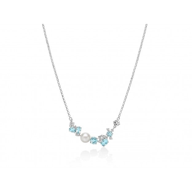 Collana Celestia con perla Oriente e Gemma del Cielo