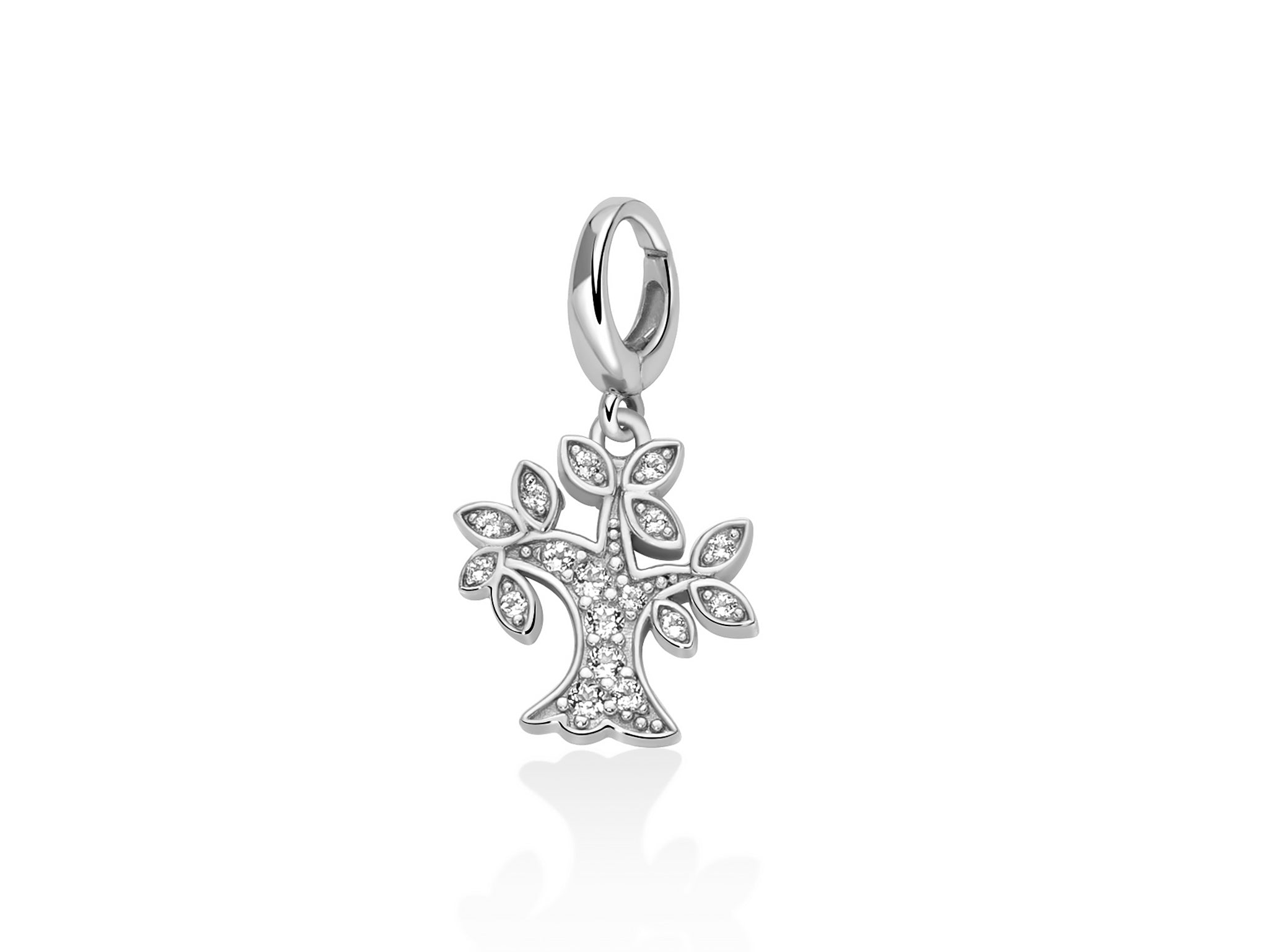 Charm pendente con topazi e argento albero della vita - Miluna