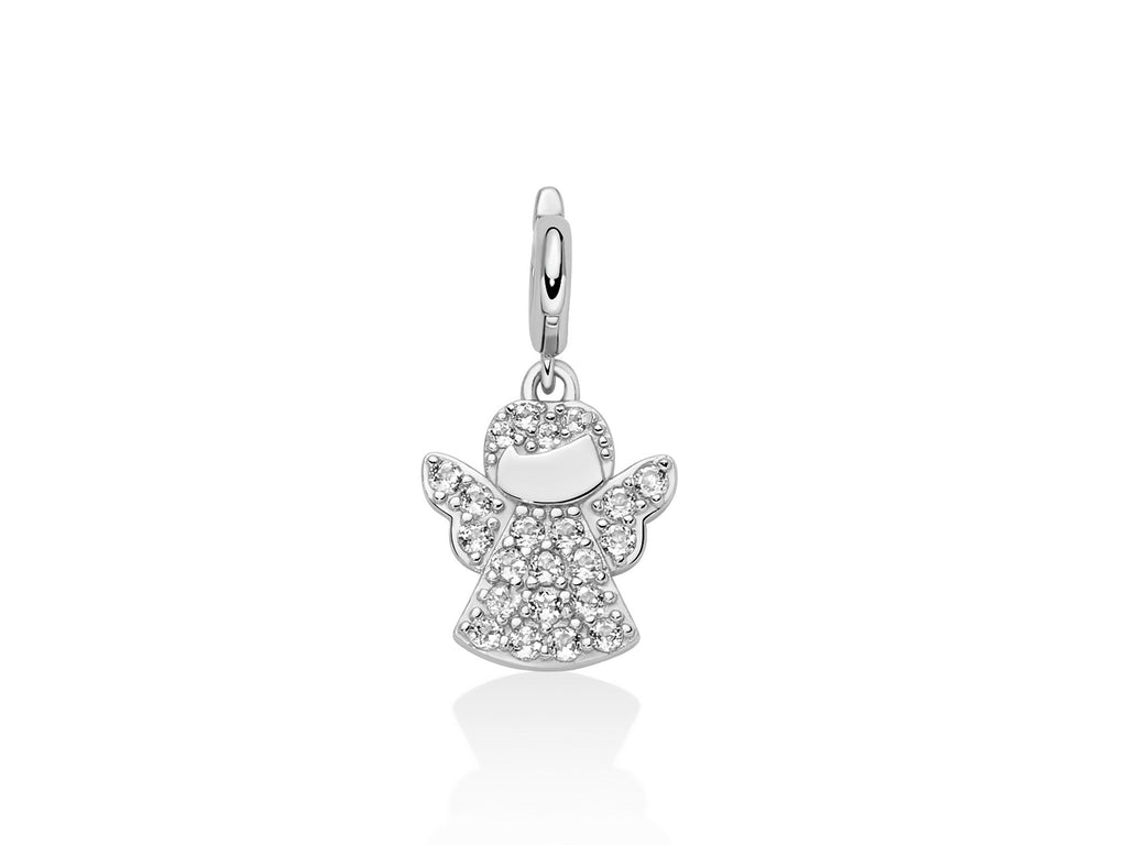 Charm pendente con topazi e argento angelo - Miluna