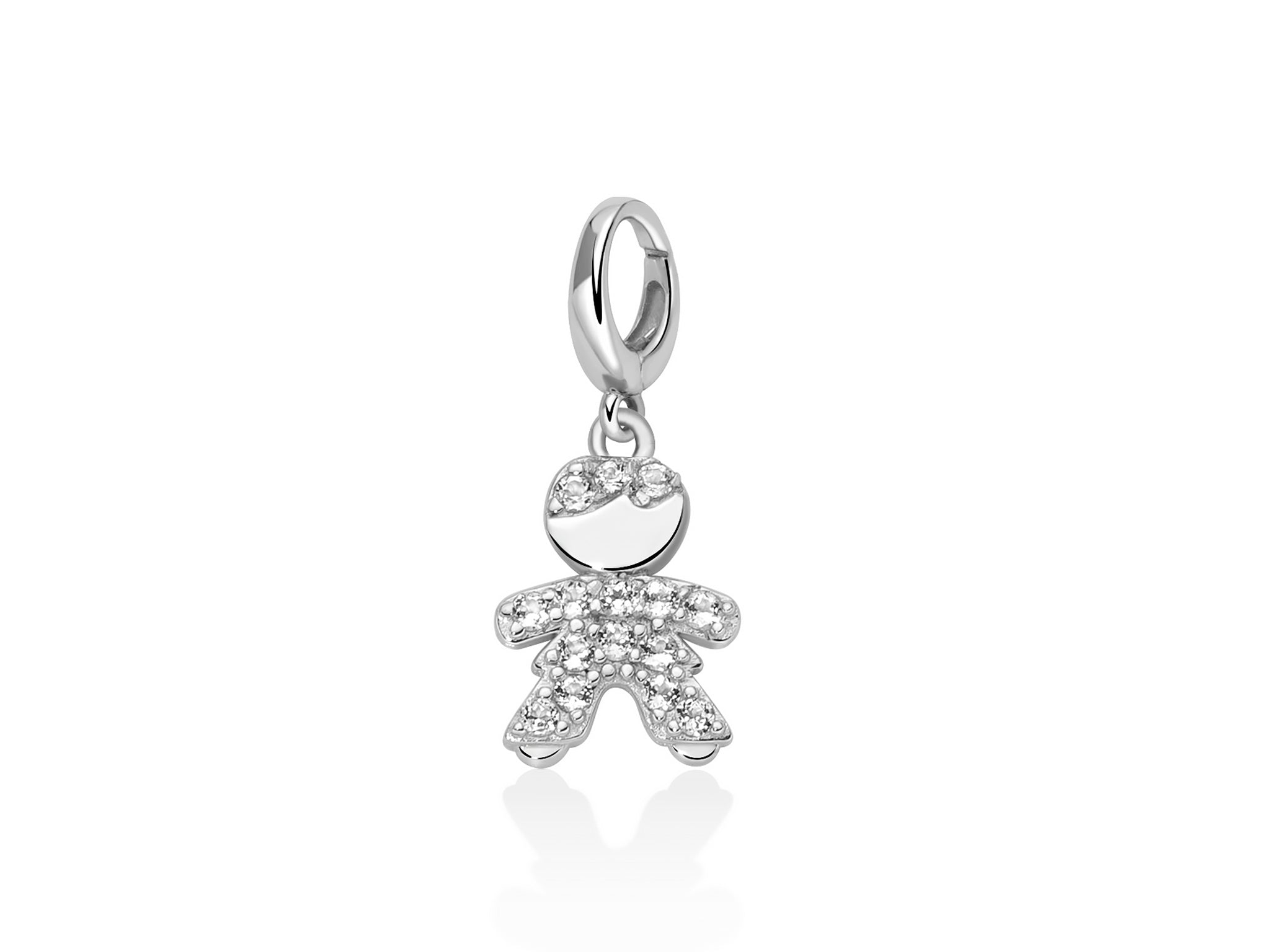 Charm pendente con topazi e argento bambino - Miluna