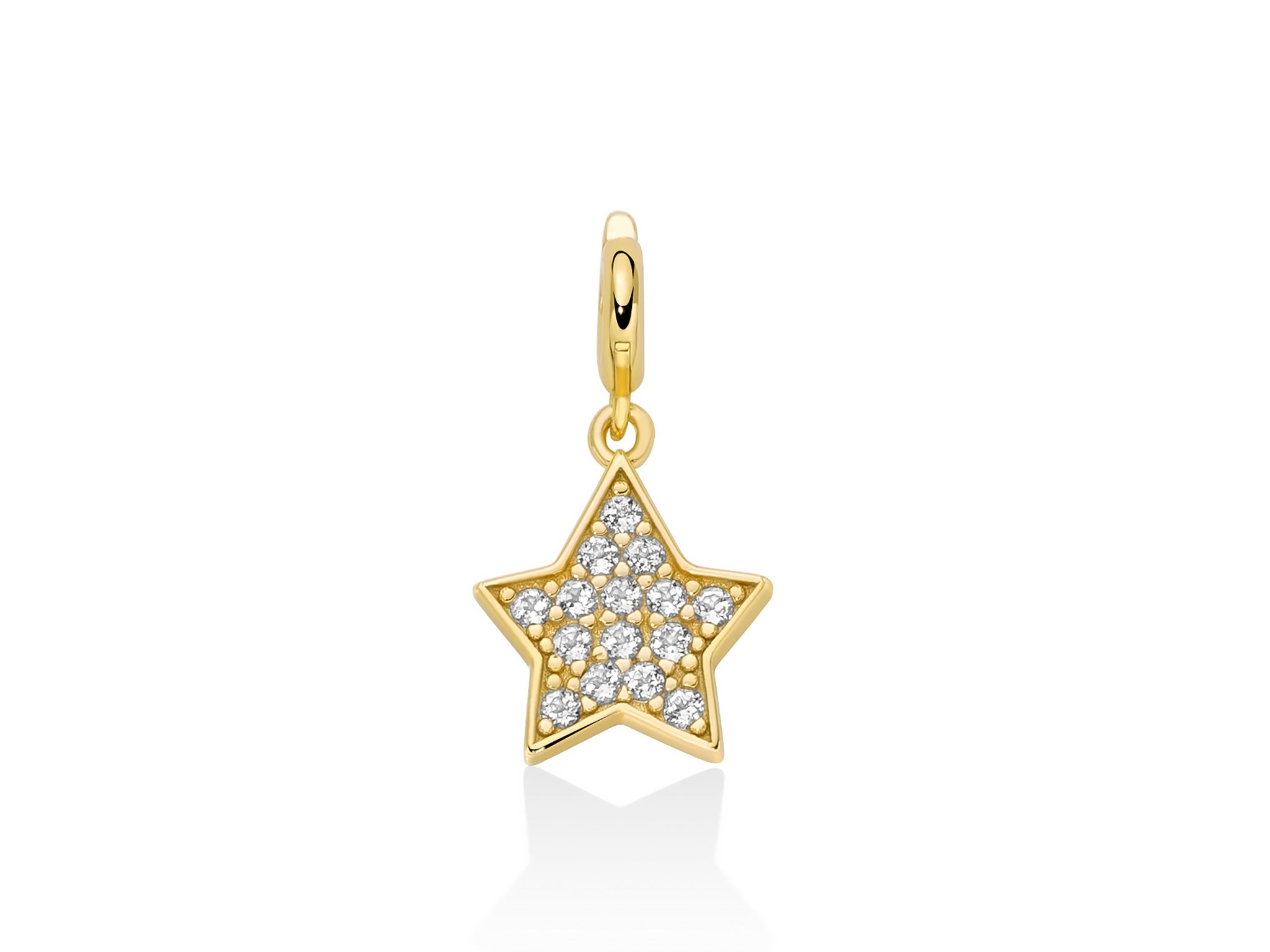 Charm pendente con topazi e argento stella - Miluna