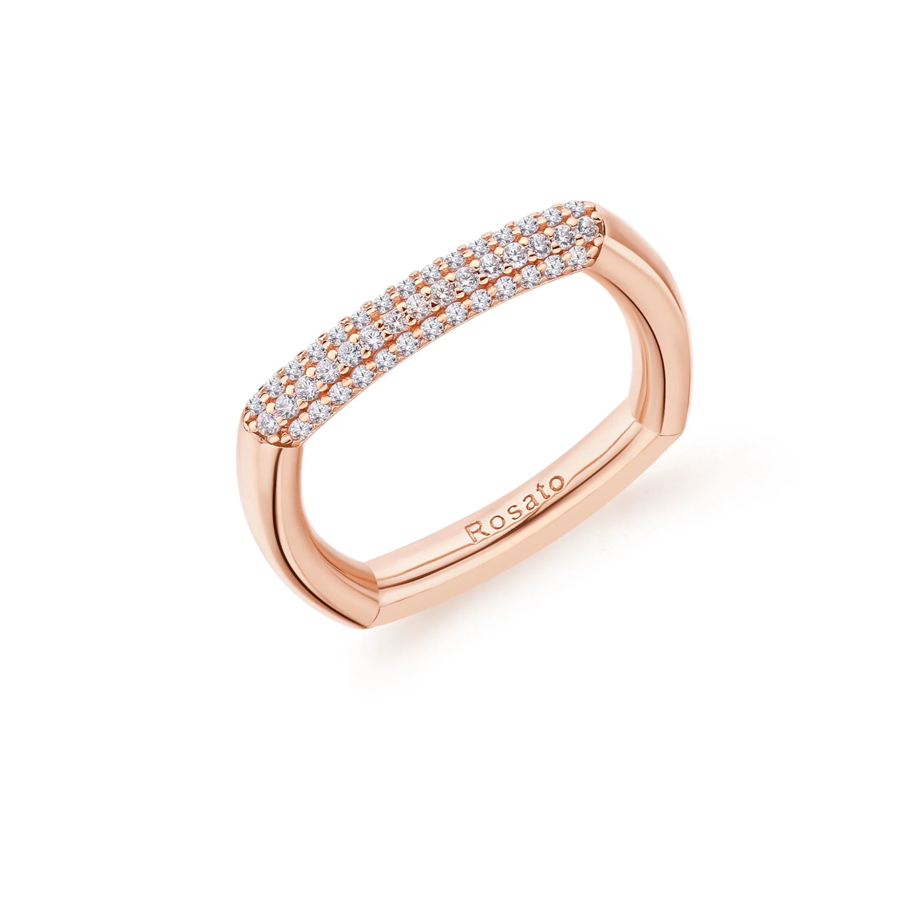 Anello quadrato Bianca