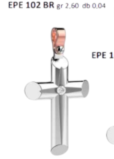Pendente Croce Zancan oro bianco 18kt