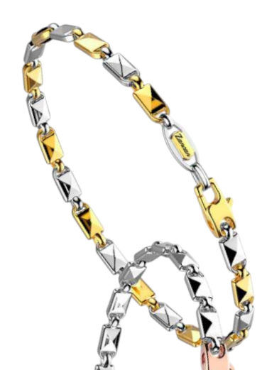 Bracciale uomo Zancan in oro bianco e oro giallo 18kt
