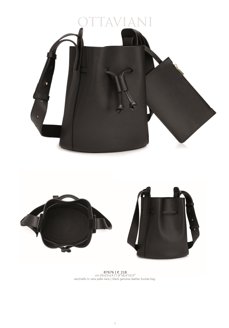 Ottaviani - borsa secchiello in vera pelle