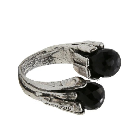 Anello contrariè in argento 925 e pietre dure - AR030 Mandile