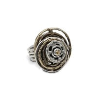 Anello cerchi argento 925 e bronzo - AR101 Mandile