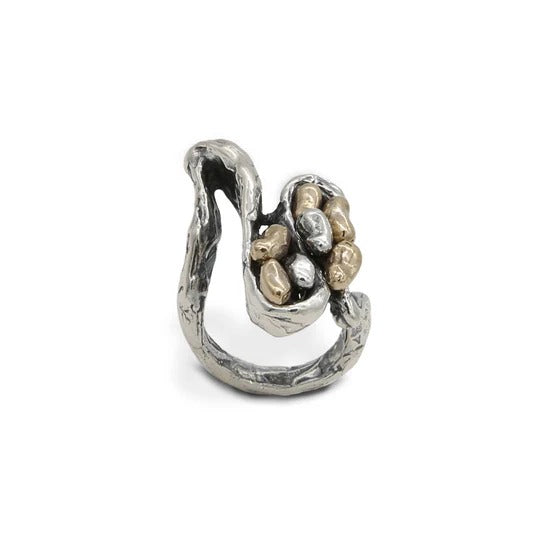 Anello Sassi argento 925 e bronzo - AR142 Mandile