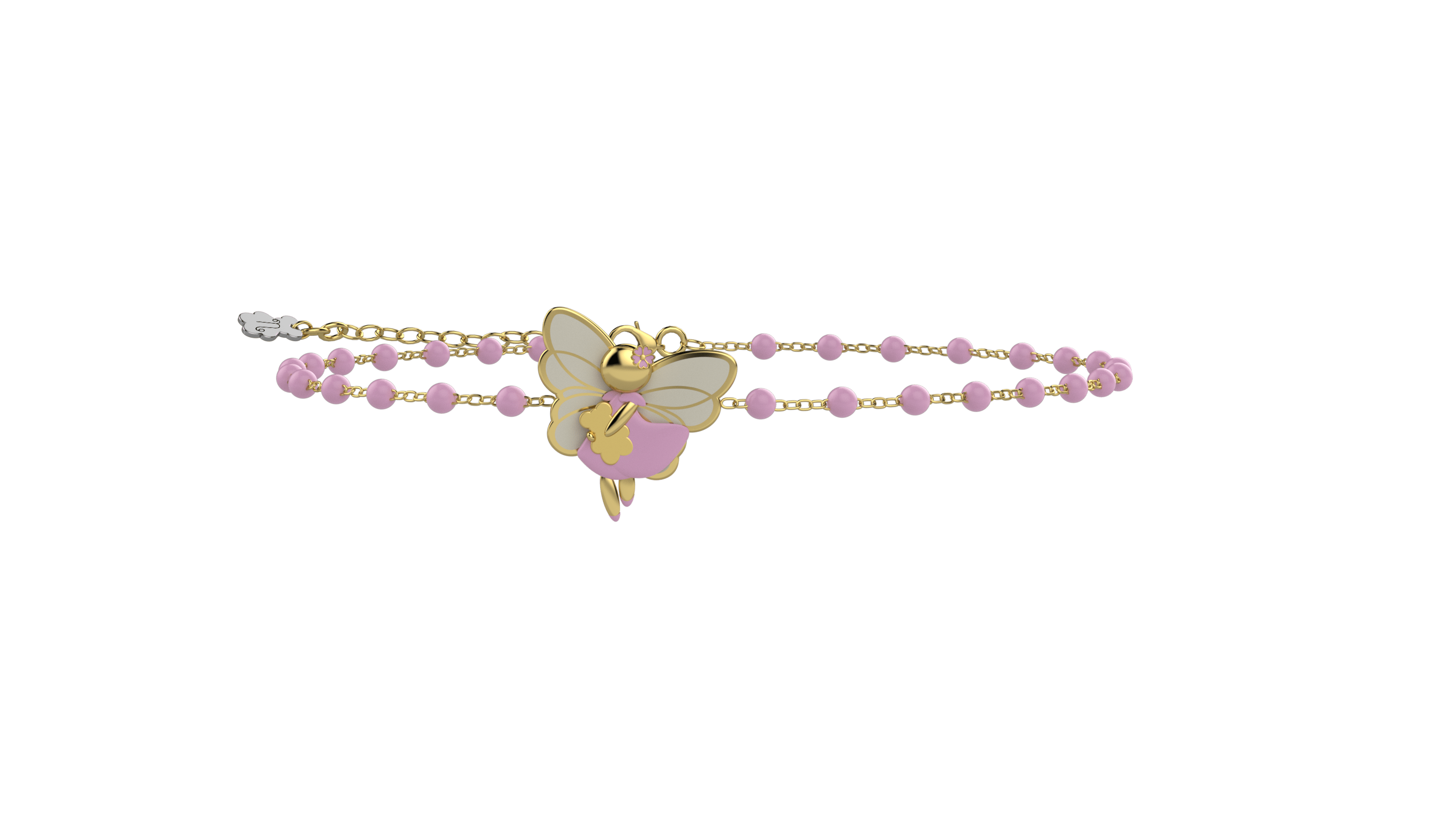 Bracciale Fatina dei Sogni Rosa in Argento 925 - Nanan
