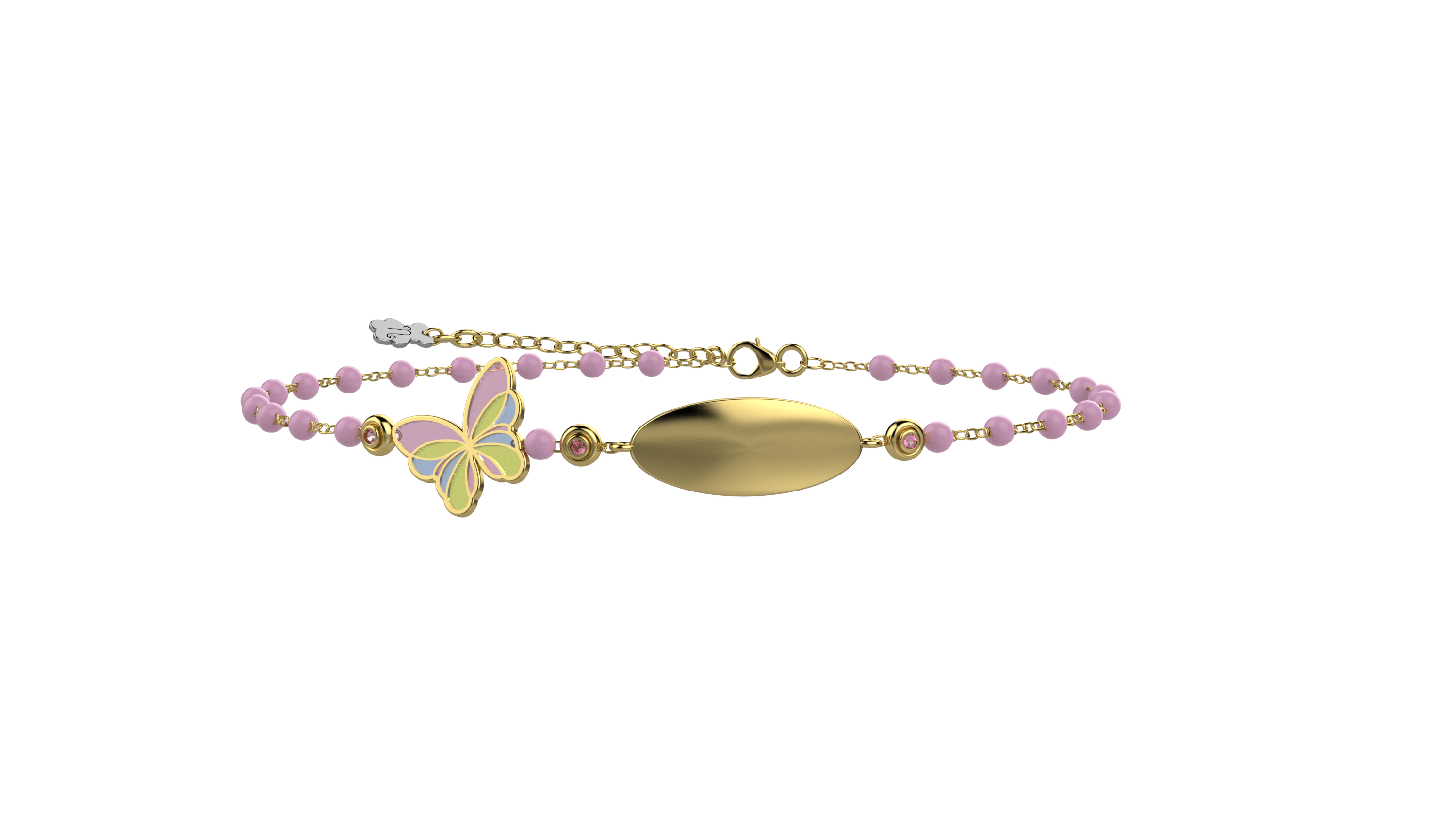 Bracciale incidibile Bimbi con Fatina dei Sogni Rosa - Nanan