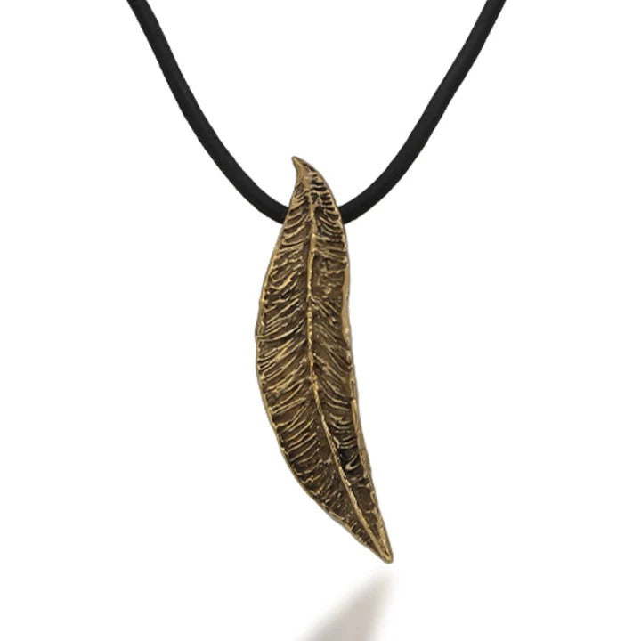 Mandile - Pendente Foglie lunghe bronzo