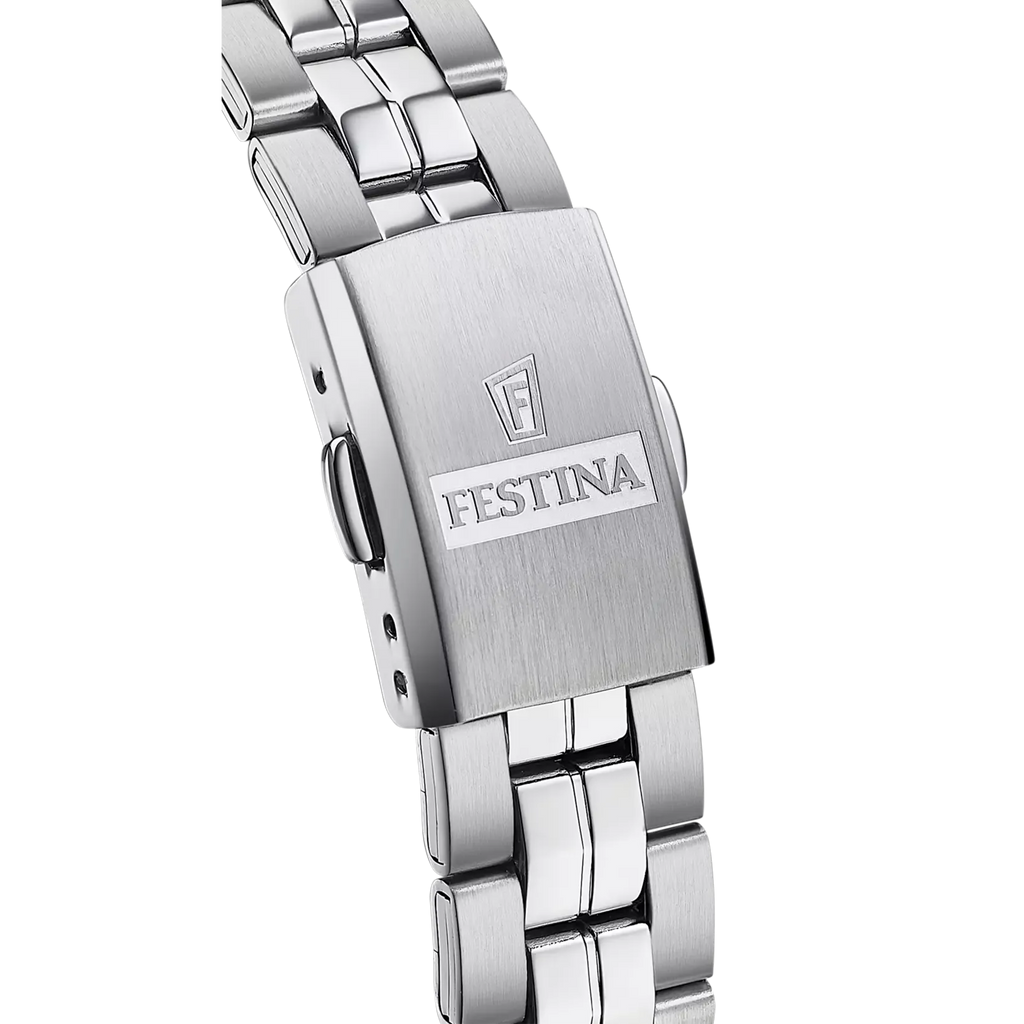 OROLOGIO FESTINA CLASSICS F20438/1 BIANCO CON CINTURINO IN ACCIAIO, DONNA