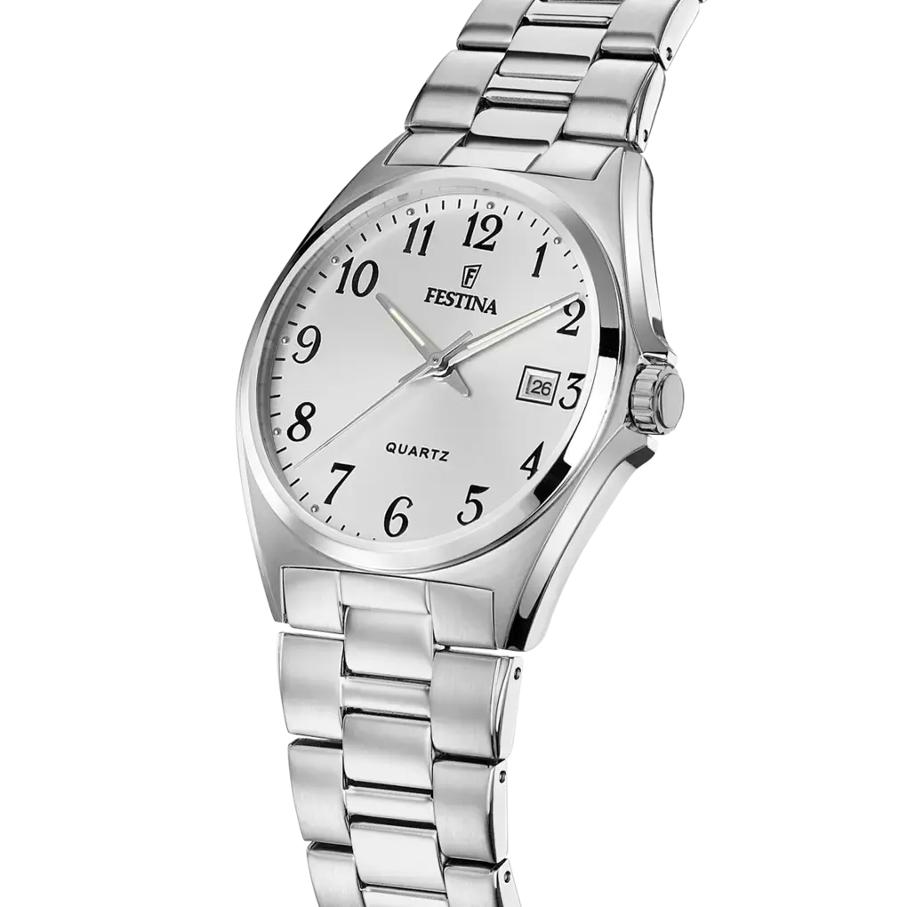 OROLOGIO FESTINA F20552/1 BIANCO CON CINTURINO IN ACCIAIO, UOMO