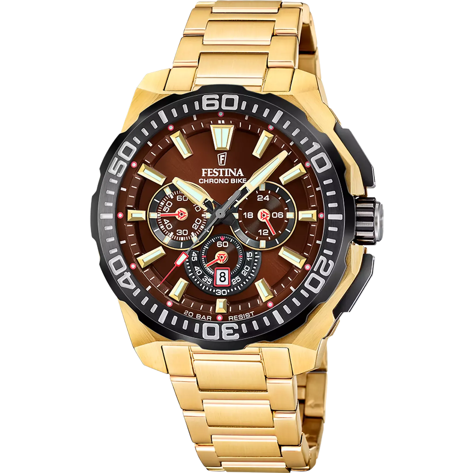 OROLOGIO DA UOMO FESTINA CHRONO BIKE F20727/3 MARRONE CINTURINO IN ACCIAIO