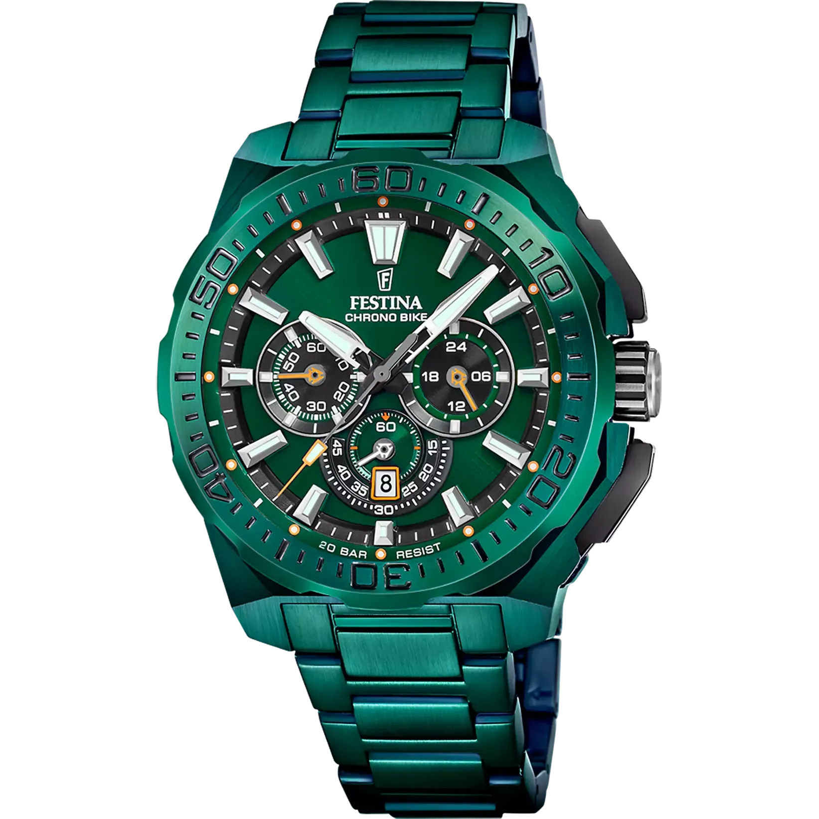 OROLOGIO DA UOMO FESTINA CHRONO BIKE EDIZIONE SPECIALE F20730/1 VERDE CINTURINO IN ACCIAIO