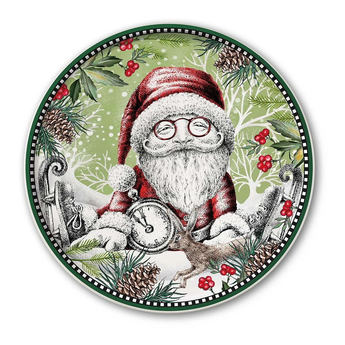 EGAN piatto panettone Babbo Natale D.31