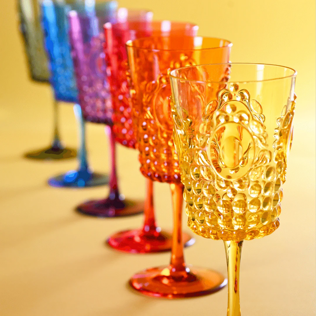 Set 6 Bicchieri Vino Colori Assortiti - Baci Milano