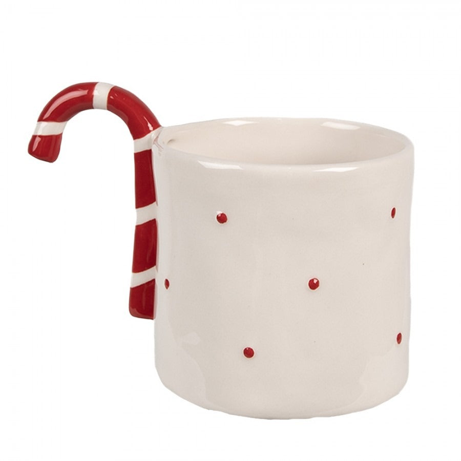 Clayre and Eef - Tazza in ceramica con bastoncino di zucchero
