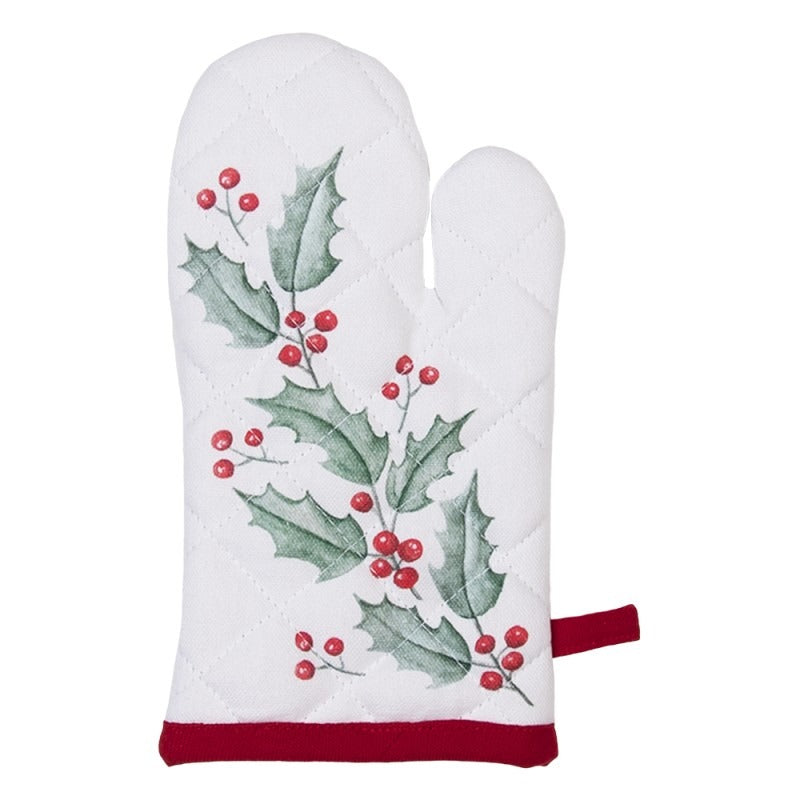 Clayre and Eef - Guanto da forno bianco vischio 18x30