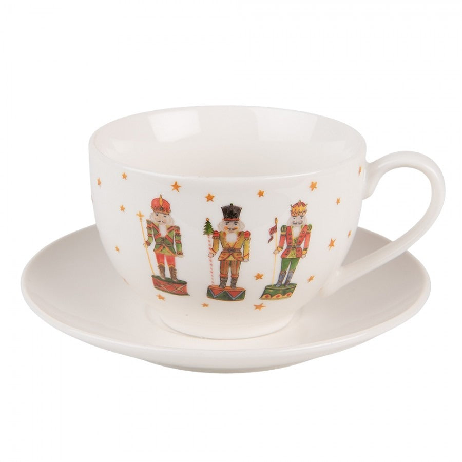 Clayre and Eef - Tazza e piattino con schiaccianoci