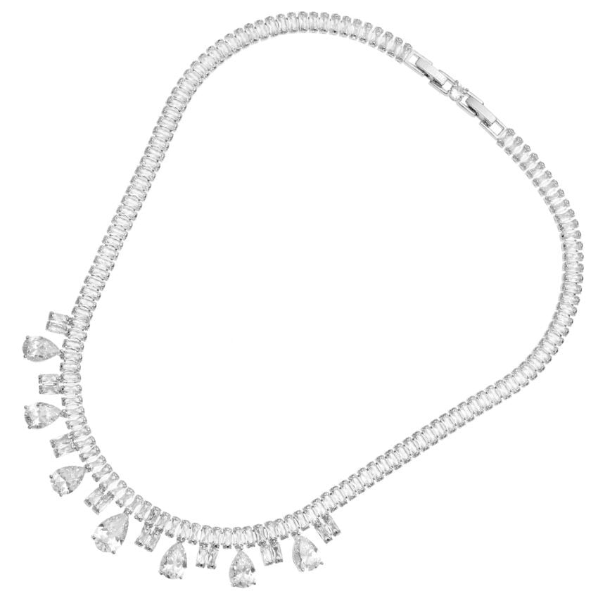 Ottaviani Collana rodiata con cubic zirconia