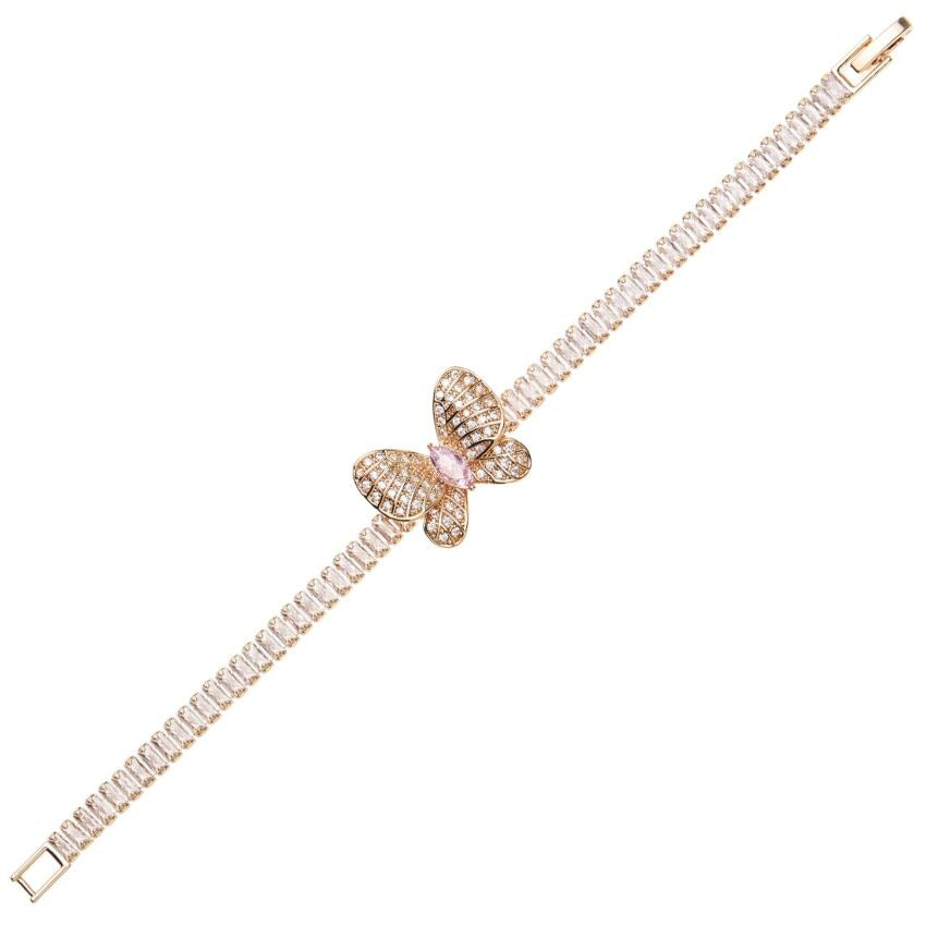 Ottaviani Bracciale placcato oro rosa con cubic zirconia
