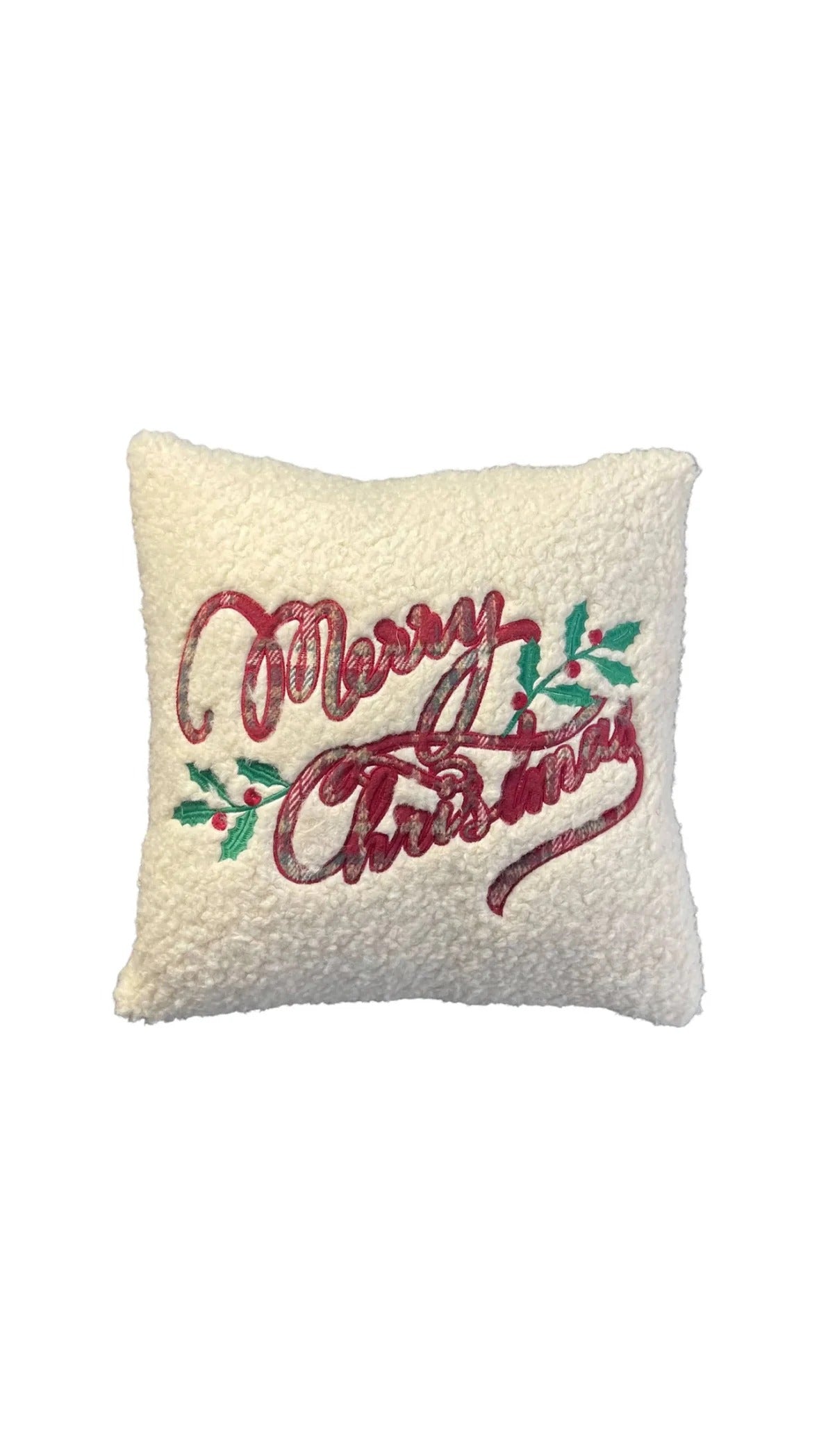 Clodette - cottage cuscino ricamo Merry Christmas
