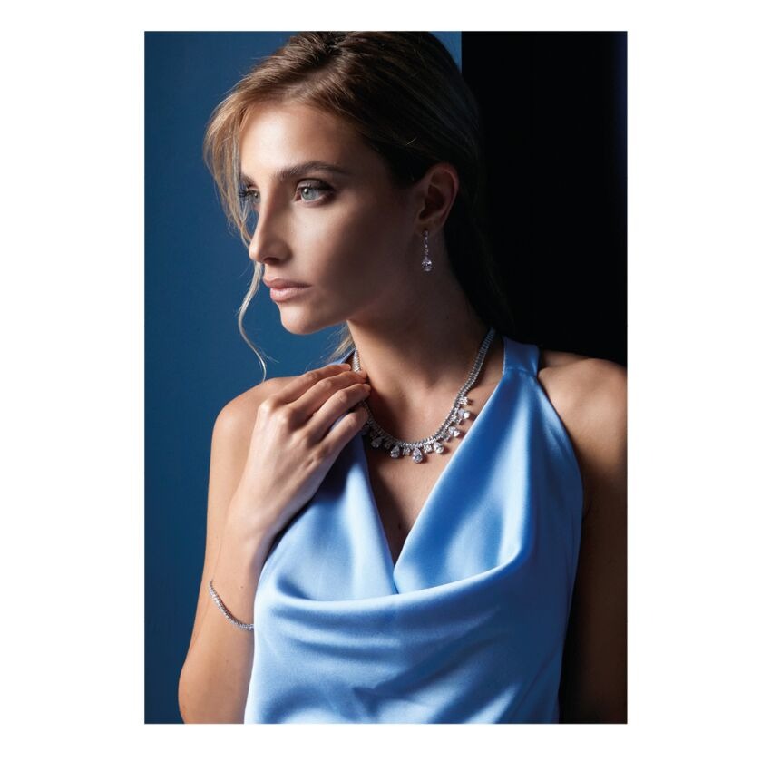 Ottaviani Collana rodiata con cubic zirconia