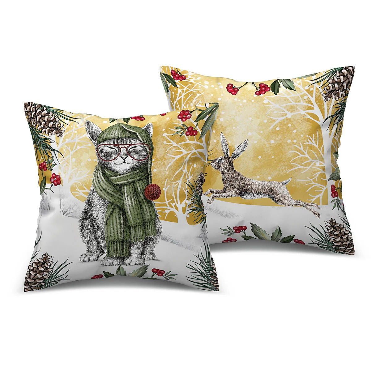 Egan cuscino Natale gatto 40x40 cm