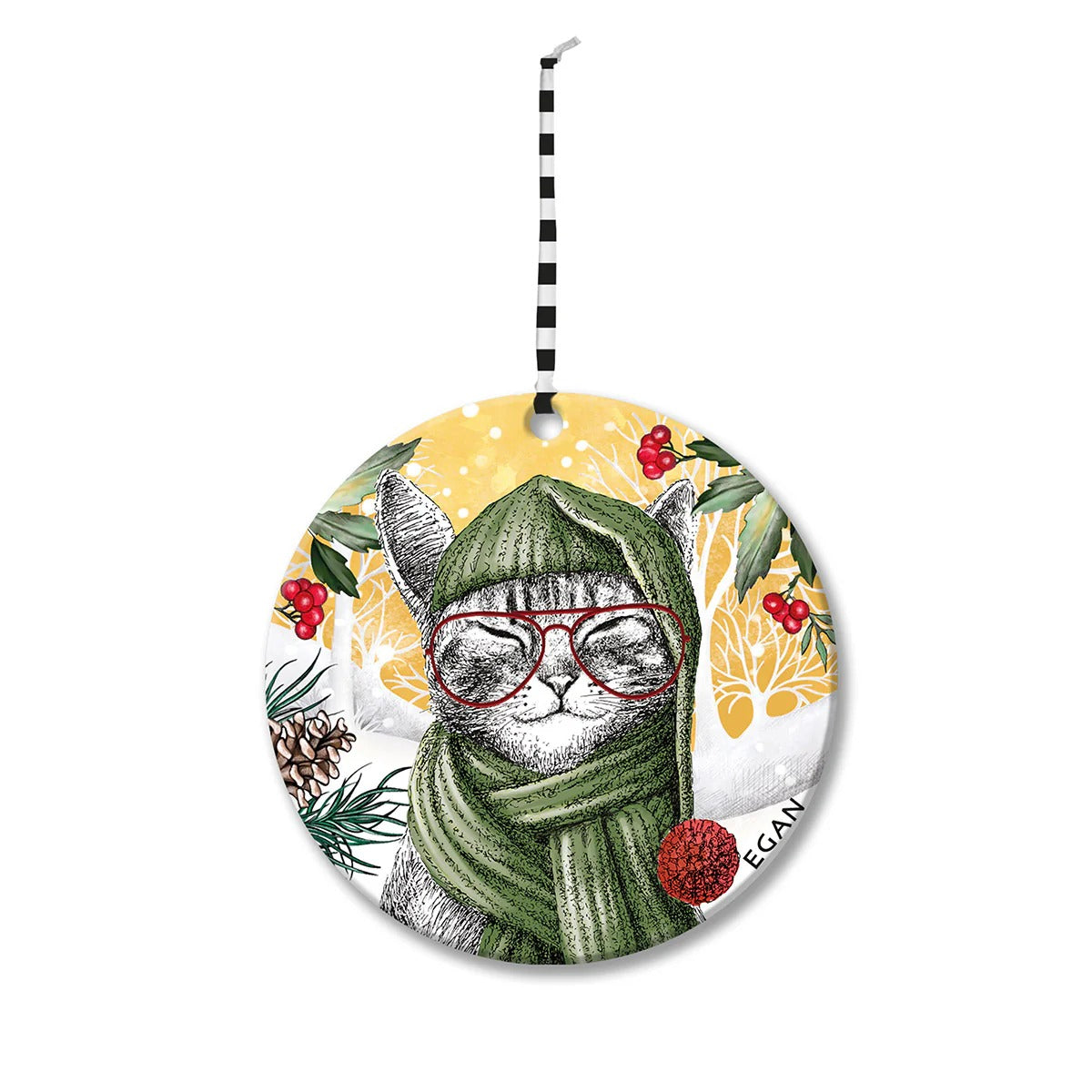 Egan pendaglio Natale gatto D.7