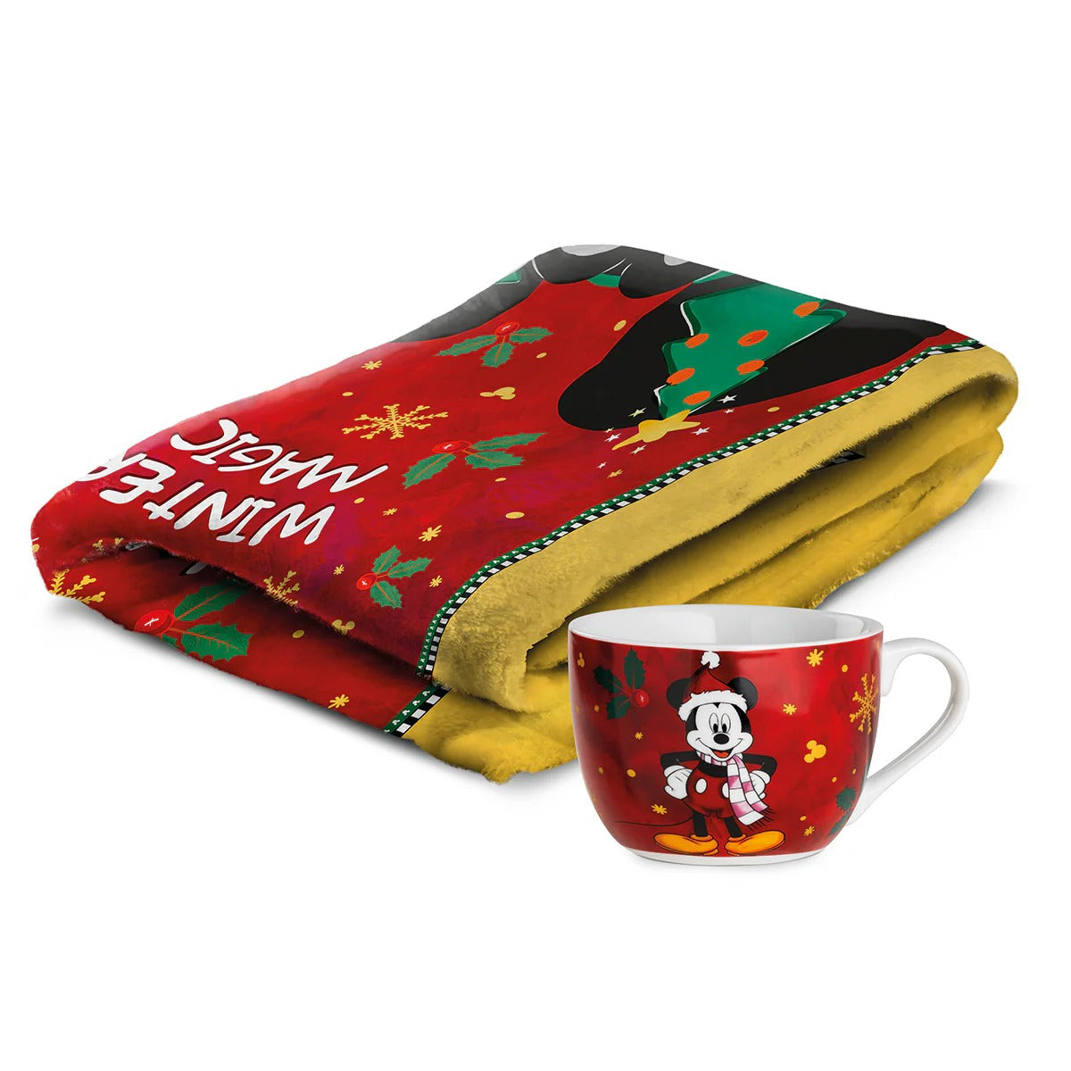 Egan - Set plaid+tazza colazione Winter Magic Mickey Mouse ml 520