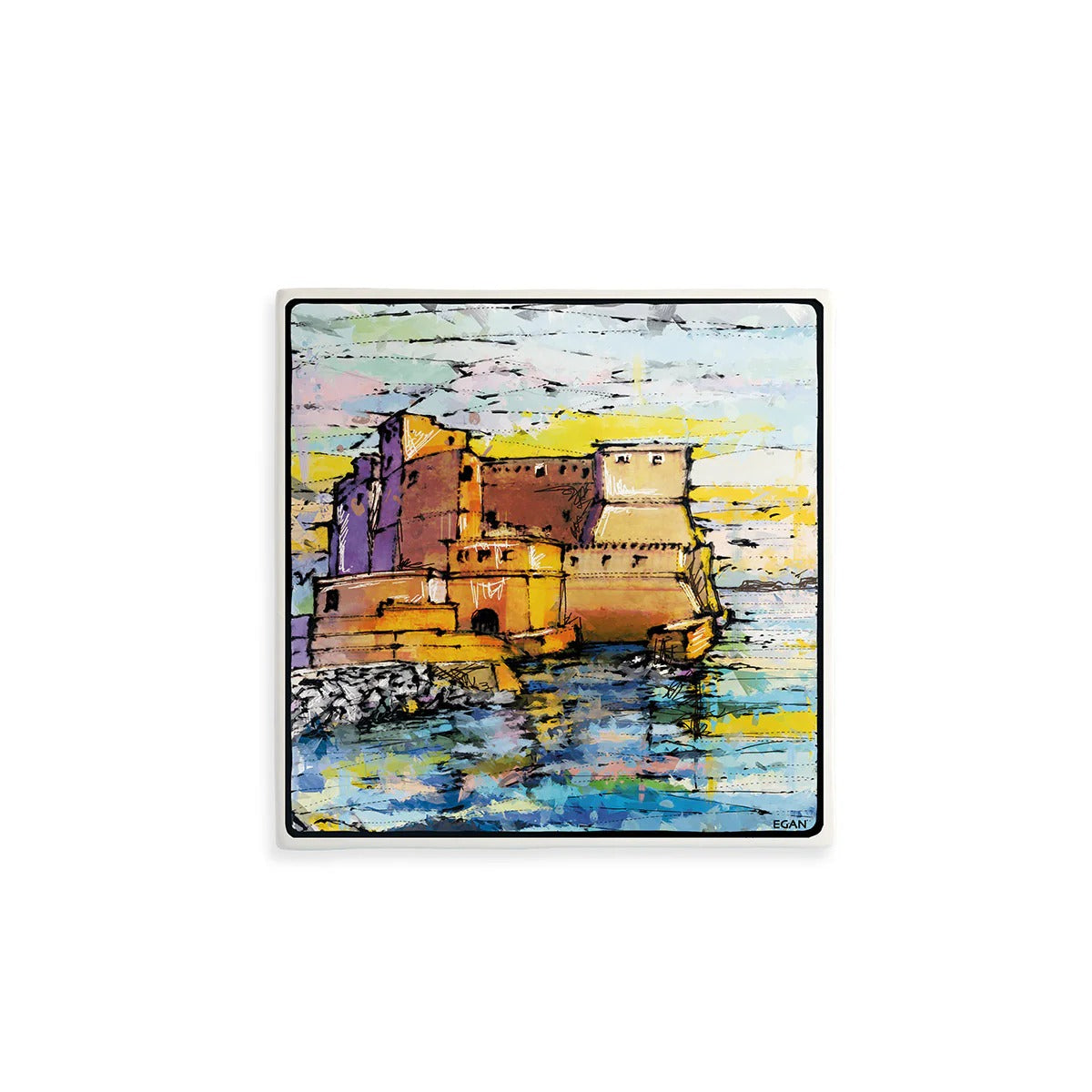 Egan Formella "Napoli - Castel Dell'Ovo" 21X21