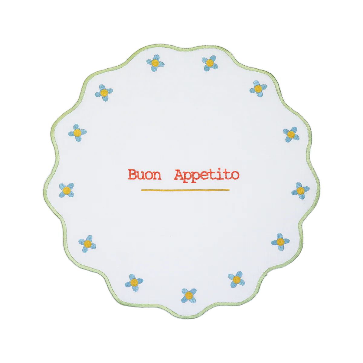 Tovaglietta Tonda Ricamata - Baci Milano