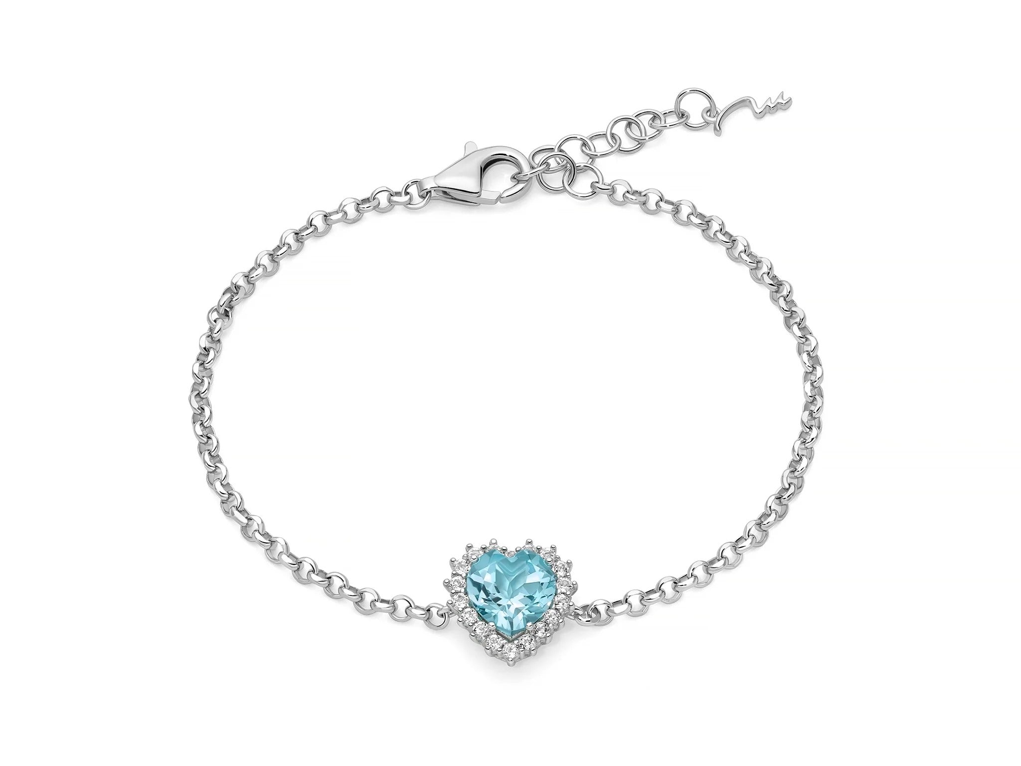 Miluna Bracciale Gemma del Cielo cuore medio